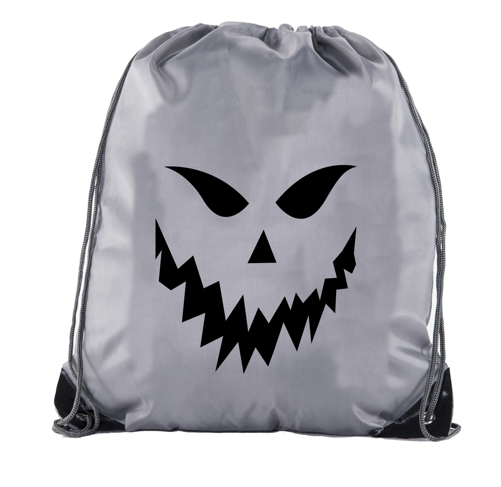 Spooky Face Cinch Bag, Halloween Treat Bag for Candy, Funny Halloween Cinch Bags