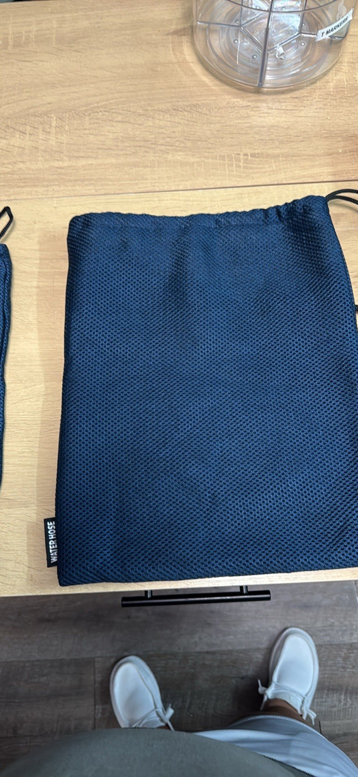 WaterHose Lot of 2 Blue Mesh Drawstring Bags Medium Unisex Travel Casual