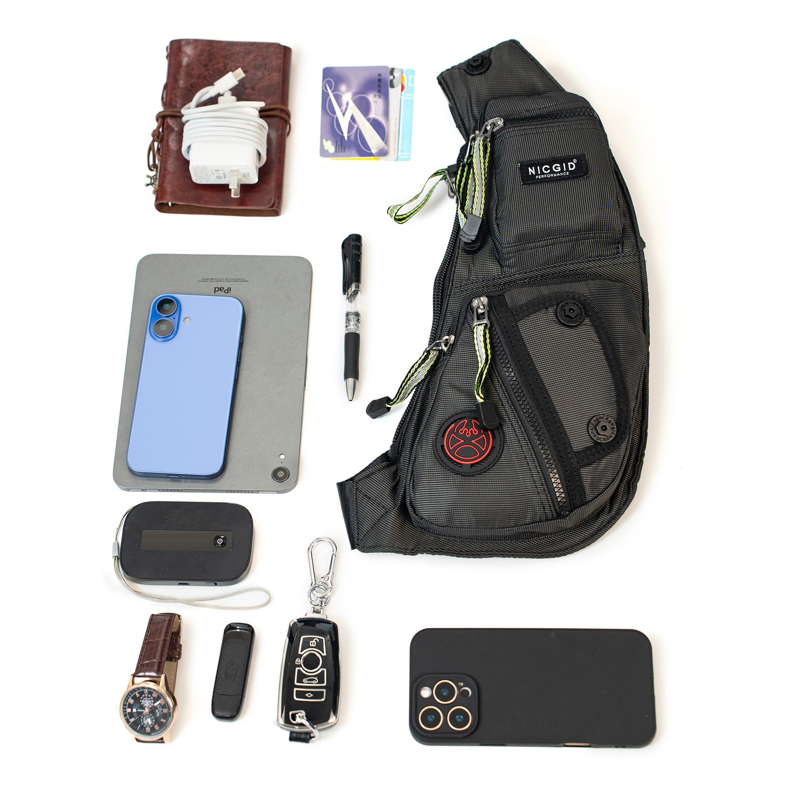 Sling Bag Chest Shoulder Backpack Crossbody Bags Casual Daypack for Men Women