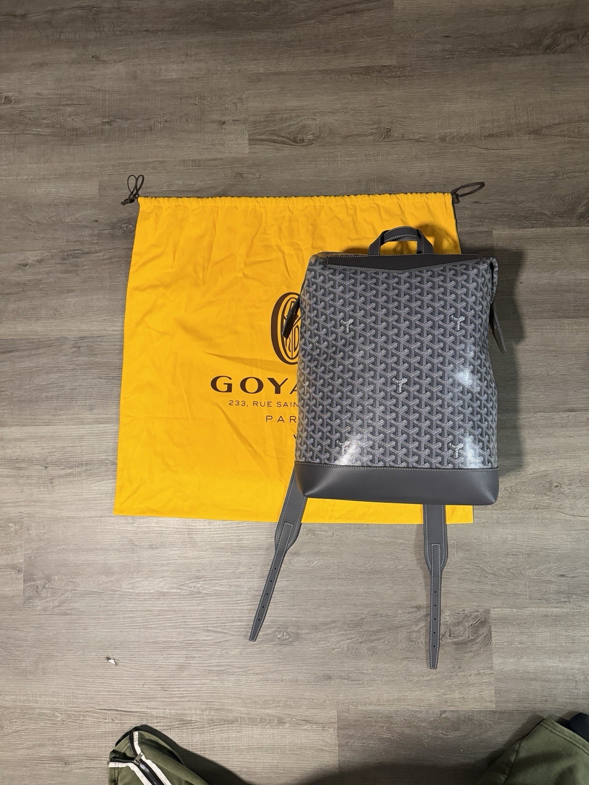 NEW Goyard Cisalpin Backpack Grey Authentic RARE Men’s w/ Dust Bag & Cards