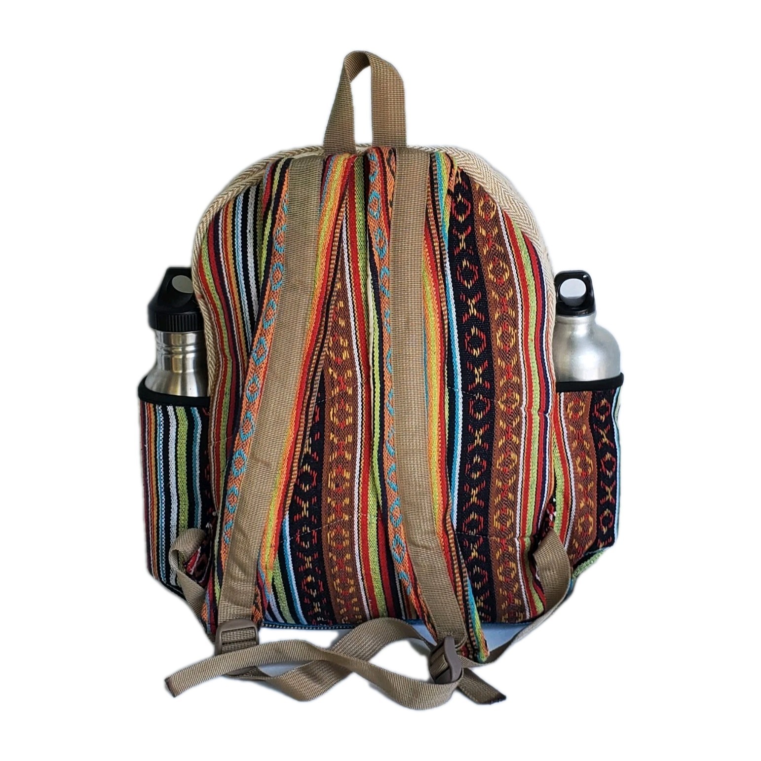 Large Embroidery Pure Hemp Backpack