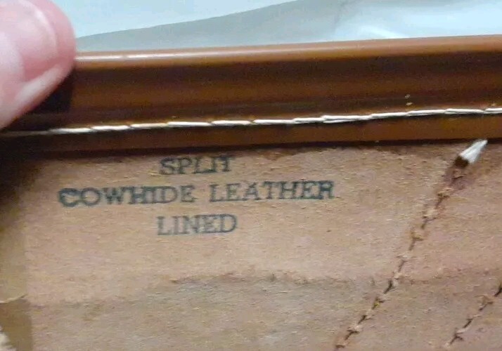 Vintage businessman Briefcase Split Cowhide Leather Doctor’s Bag no key 16x6x12″