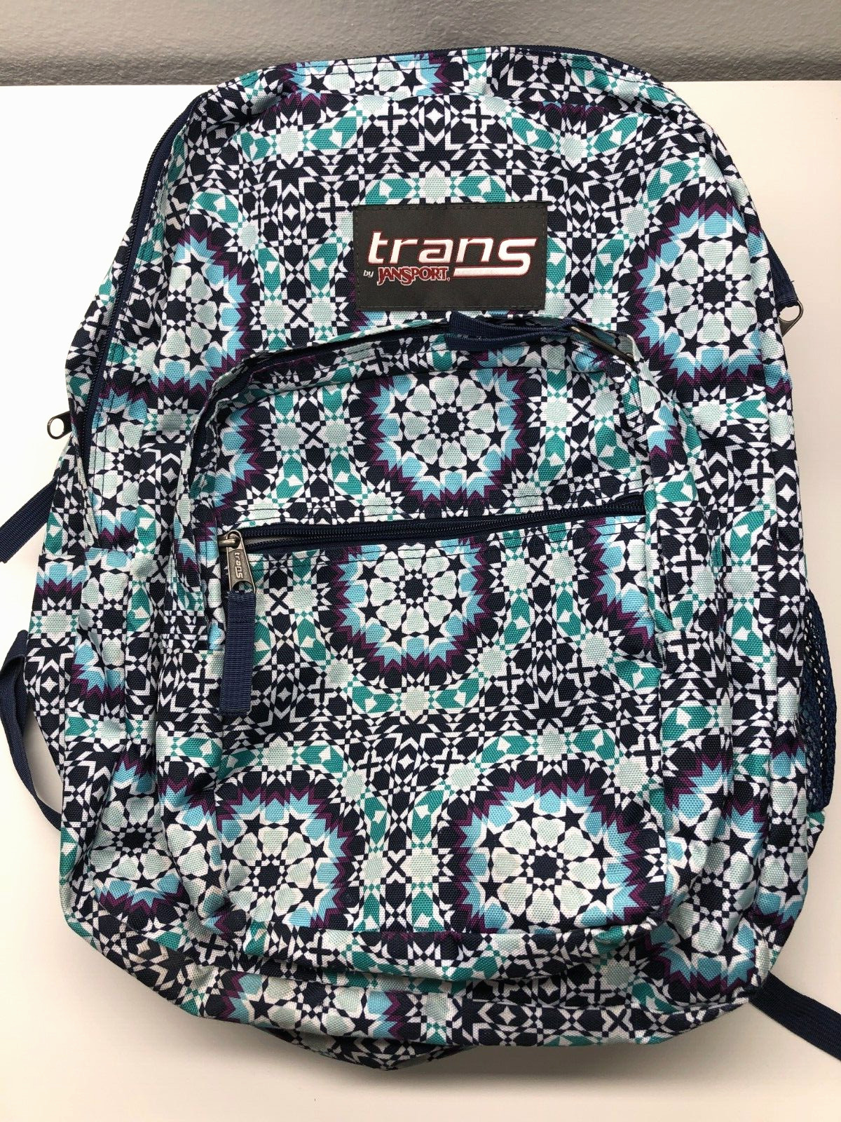Trans By JanSport Large Backpack Multicolor Green Blue Padded Adjustable Straps