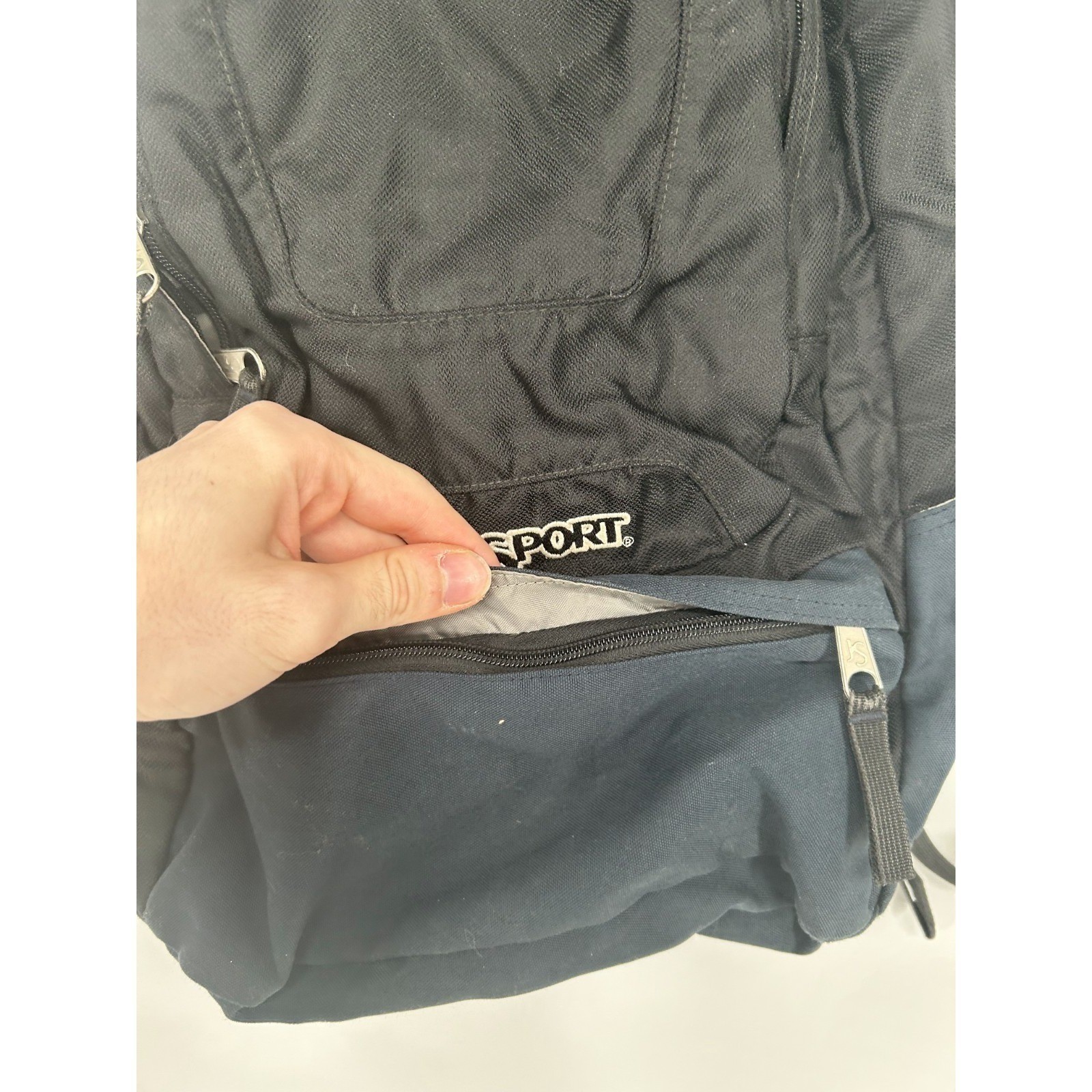 JanSport Cool Student Backpack Black Logo Airlift Adjustable Shoulder Straps