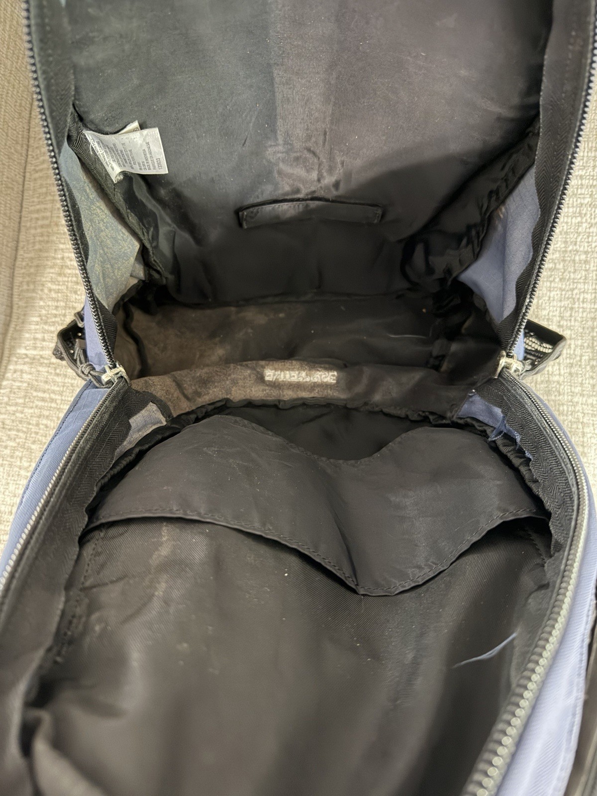 The North Face Vintage Blue And Black Backpack Large