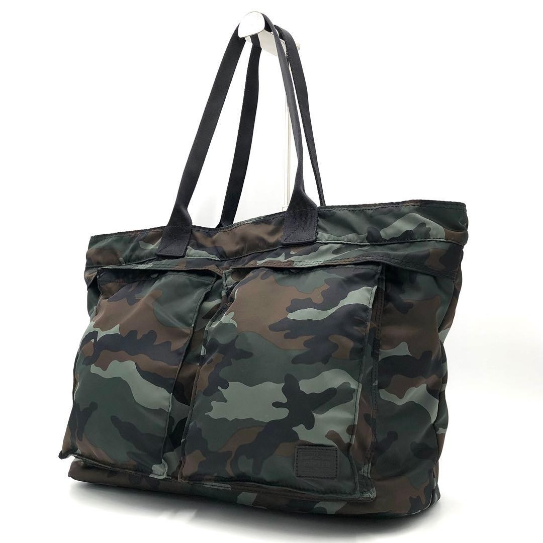 PORTER × LOWERCASE Tanker Tote Bag Woodland Camouflage Nylon Japan