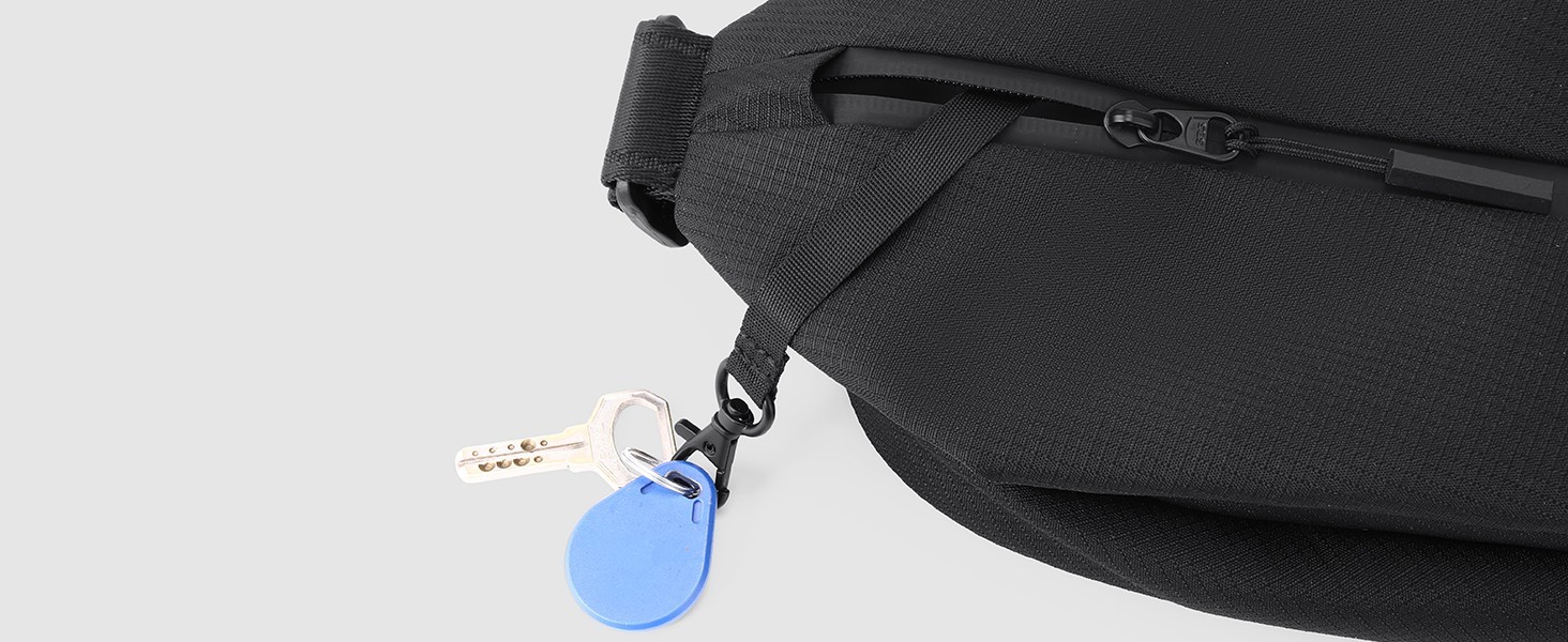 Oumurs 4L Men Sling Backpack RFID Blocking 600D Polyester Water Resistant US
