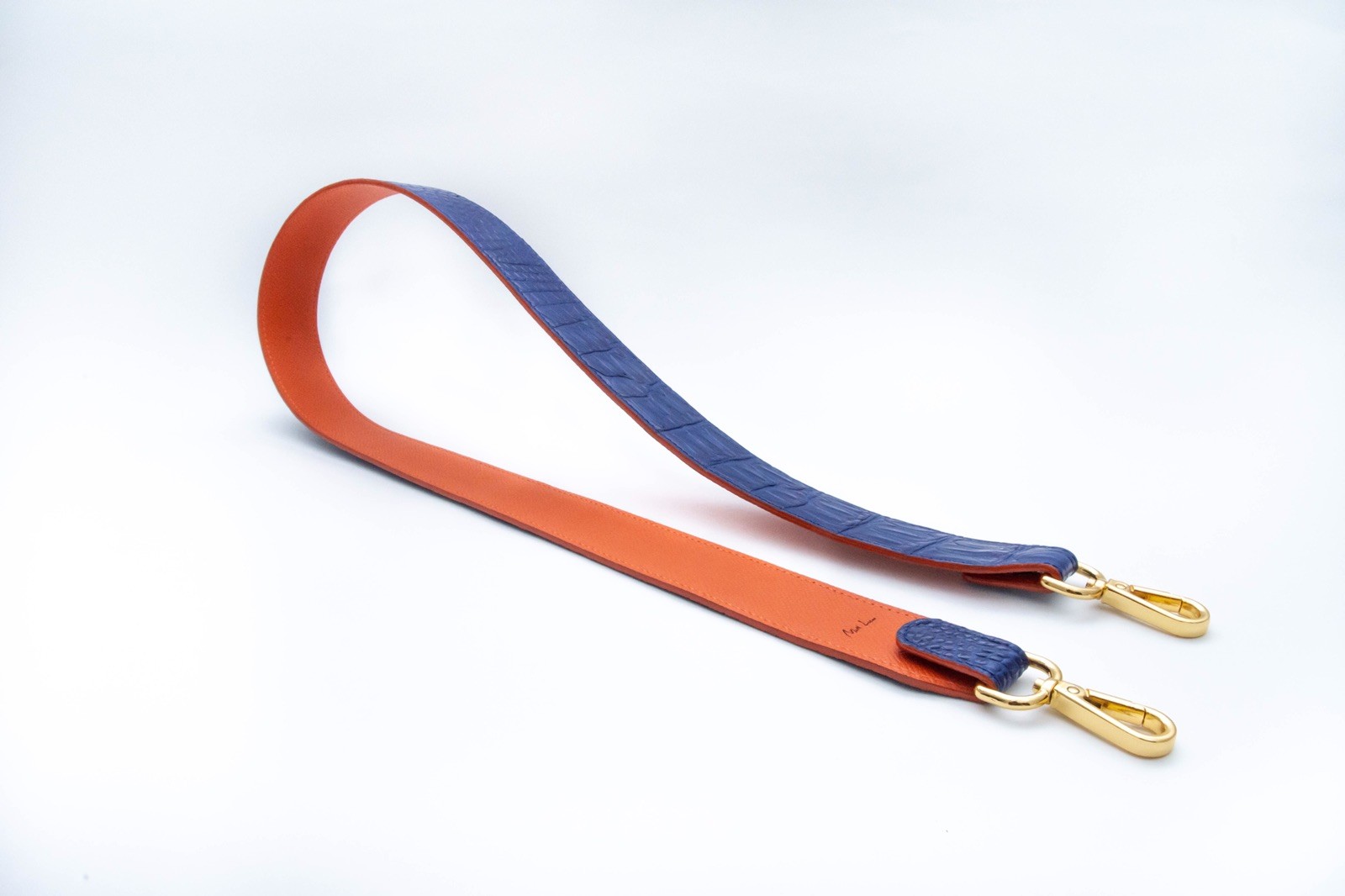 Handmade Genuine Crocodile Shoulder Bag Strap Gold Silver Clip
