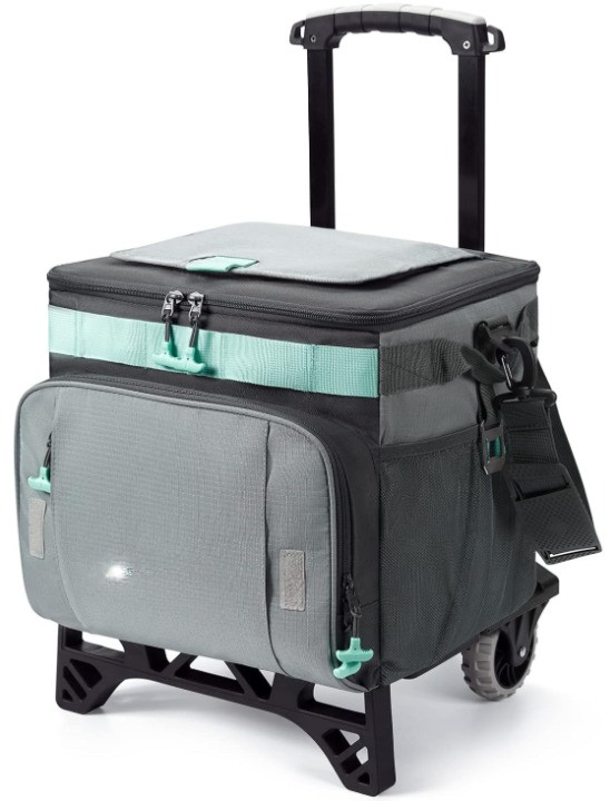 Bolsa térmica con ruedas plegable 50 latas impermeable para playa camping viajes