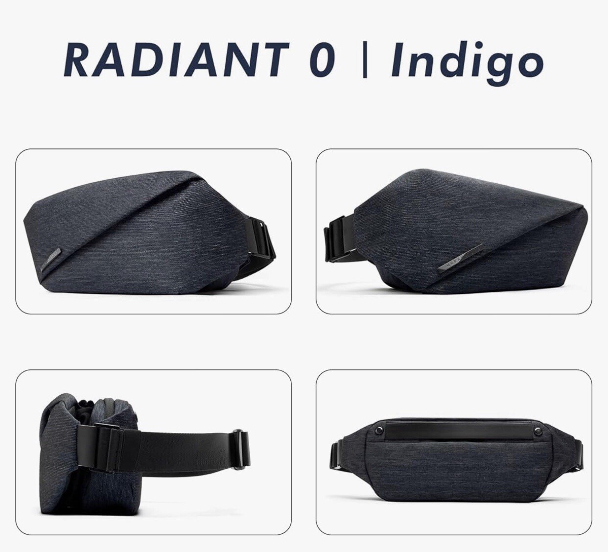 NIID R0 Sling Bag: Versatile Crossbody & Fanny Pack Travel, Gym, Cycling ,Indigo