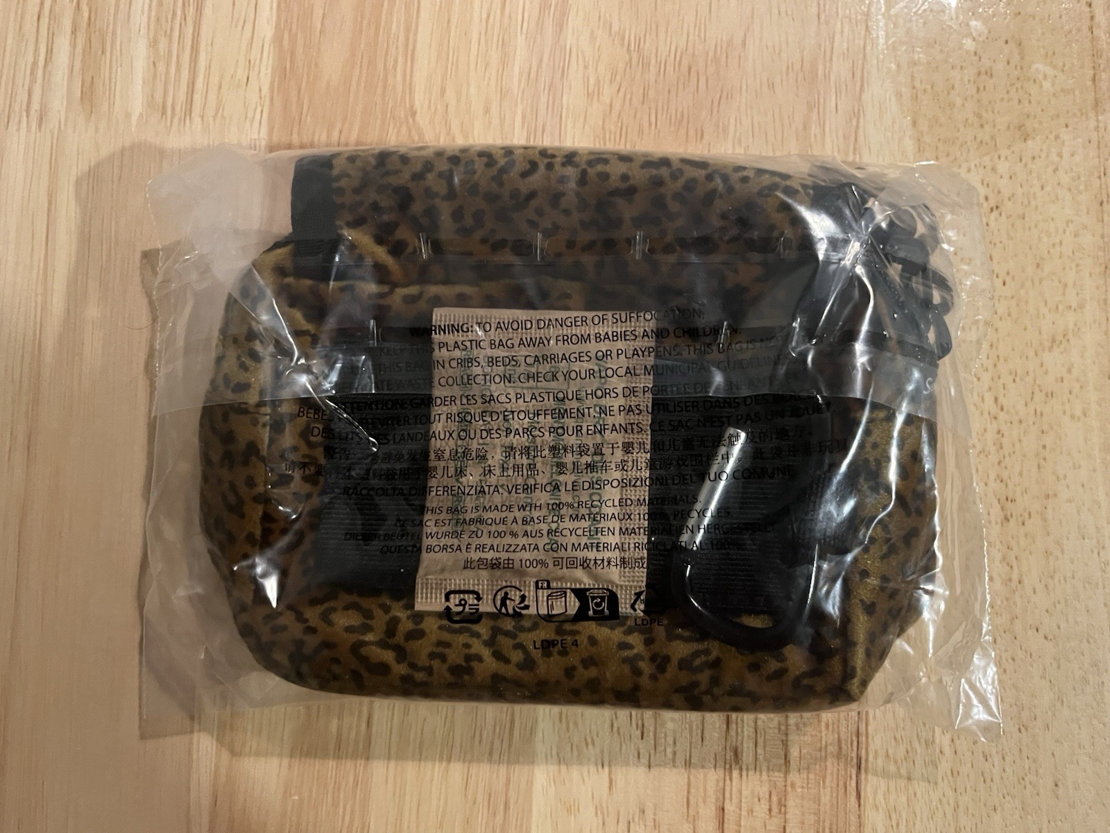 Supreme Velvet Mini Pouch Tan Leopard FW25 NEW SHIPS ASAP