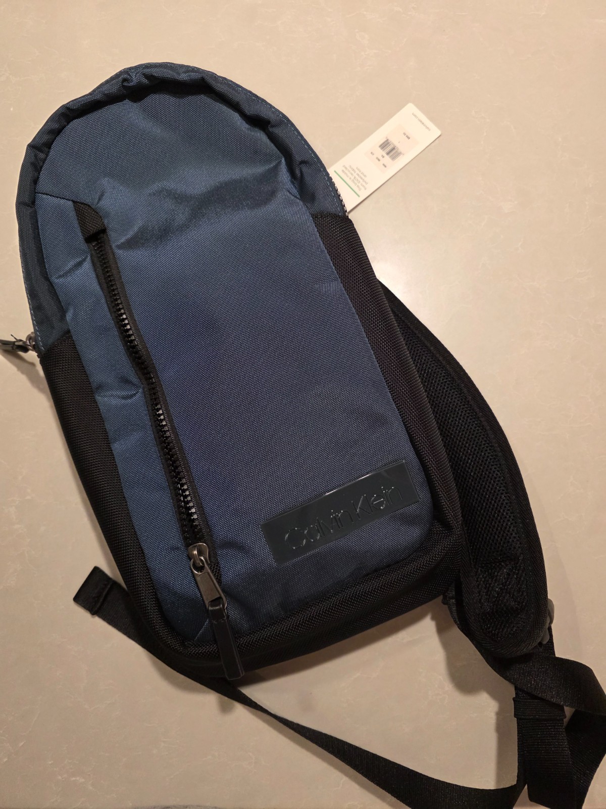 Calvin Klein CK Crossbody Sling Bag Shoulder Bag Blue Multi Pocket Polyester