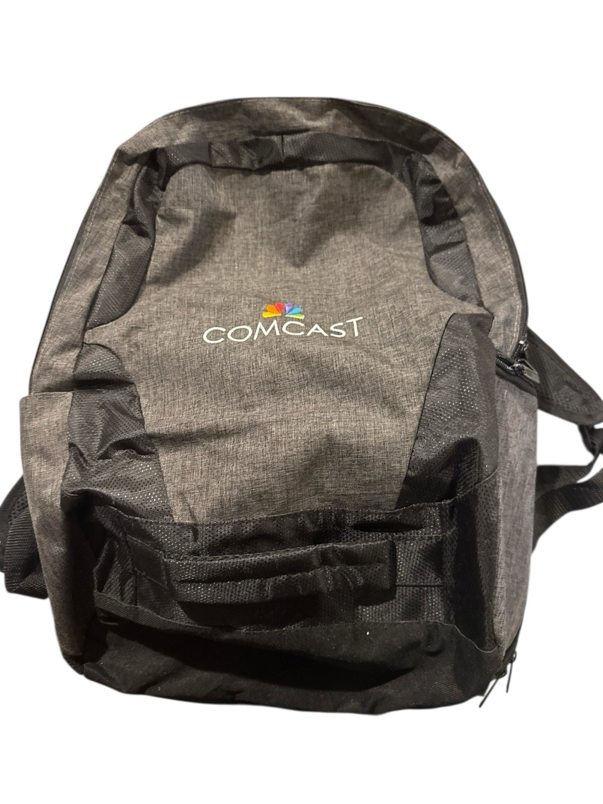 Comcast Dark Grey Backpack With Cable Cord, Water Bottle Slot Laptop Slot 21” T