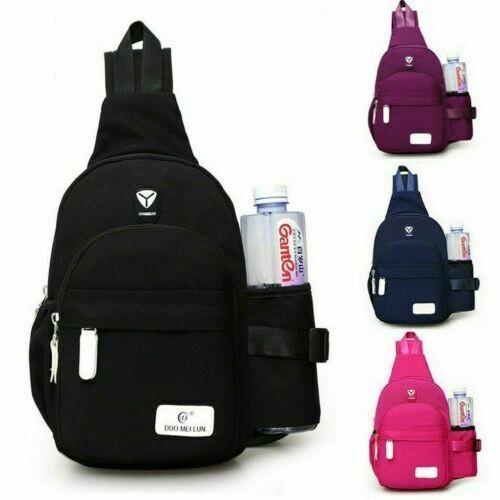 Men Women Nylon Crossbody Shoulder Cycle Sling bag Chest Daily Travel Backpack