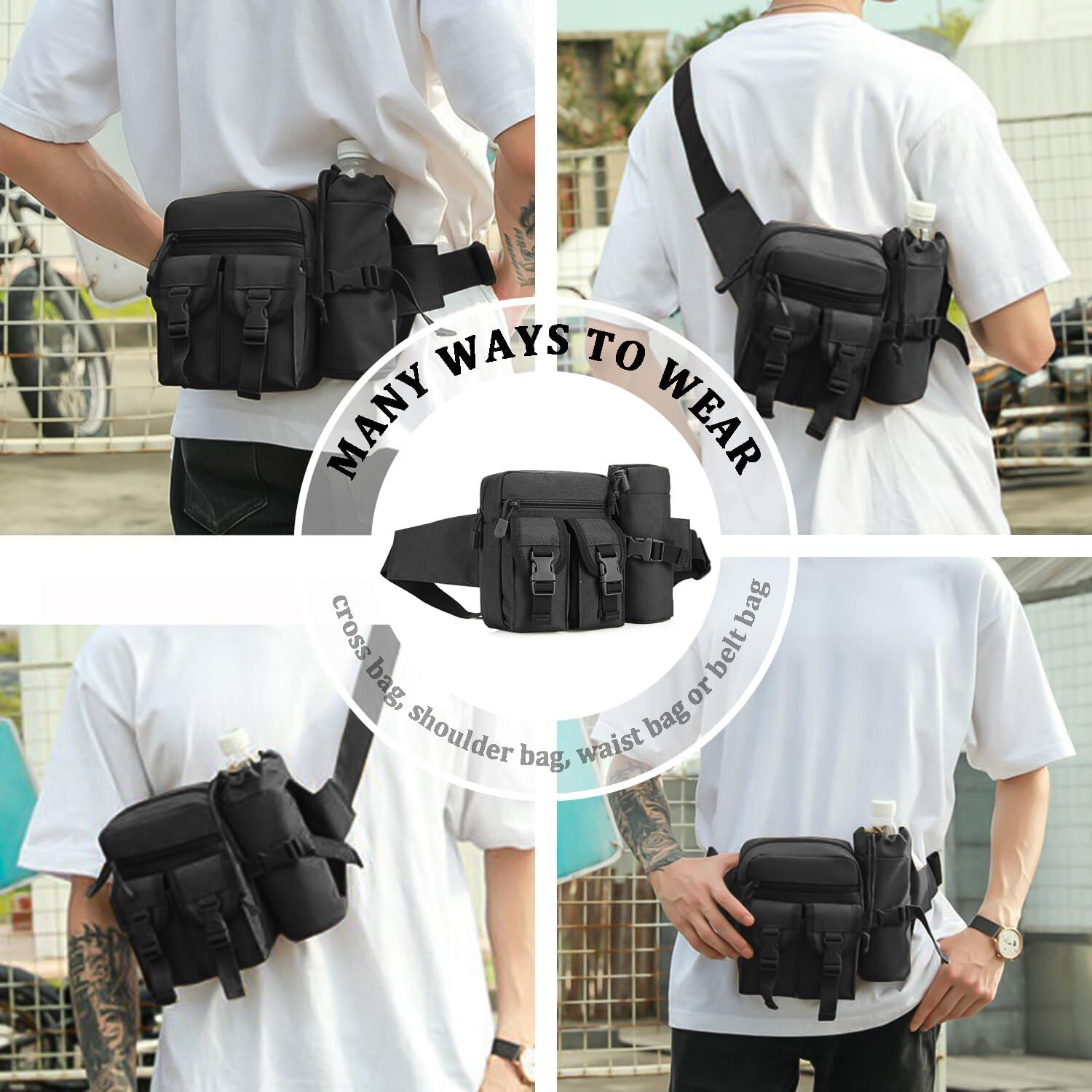 Tactical Pistol Pouch Waist Gun Pack Bag Fanny Packs Concealed Bag Gun Holster