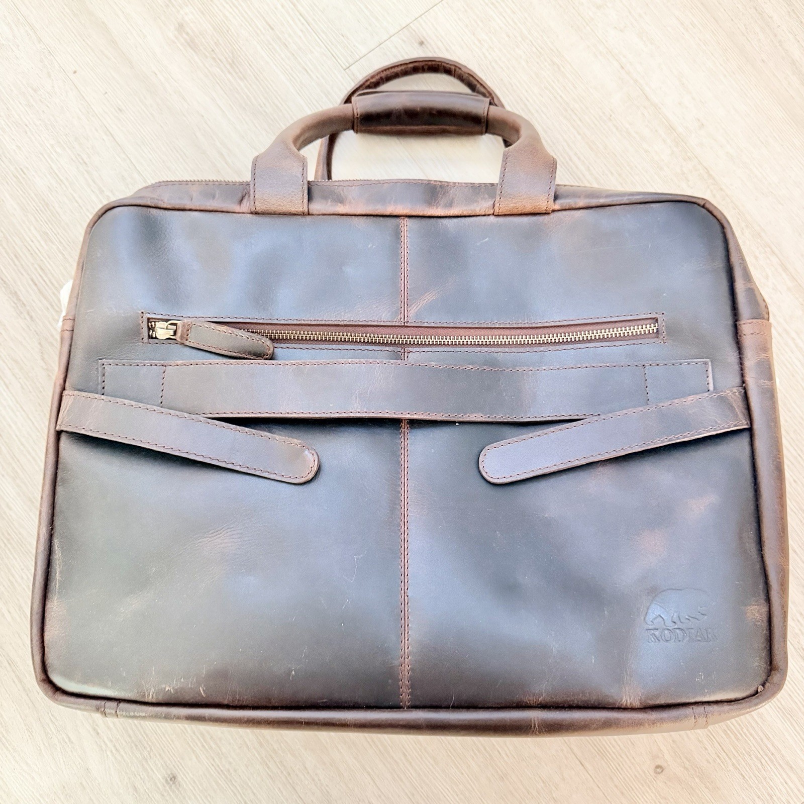 Kodiak Leather Co Tony Finau TF Logo Pilot Bag Briefcase Messenger Rare Golf