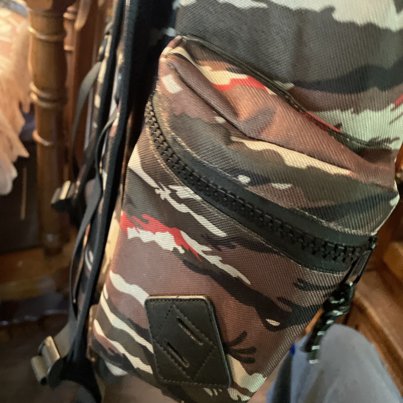 Steve Madden Camo Backpack Black Brown &orange See Description!
