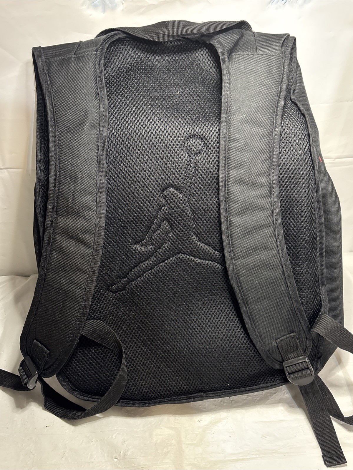Nike Jumpman Jordan Laptop Backpack Navy Black Red. Metal Logo Emblem. Full Size