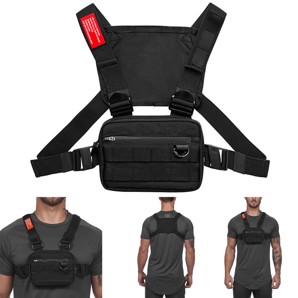 Tactical Combat Chest Rig Concealed Front Pouch Recon Kit Pack EDC Carry Pouch
