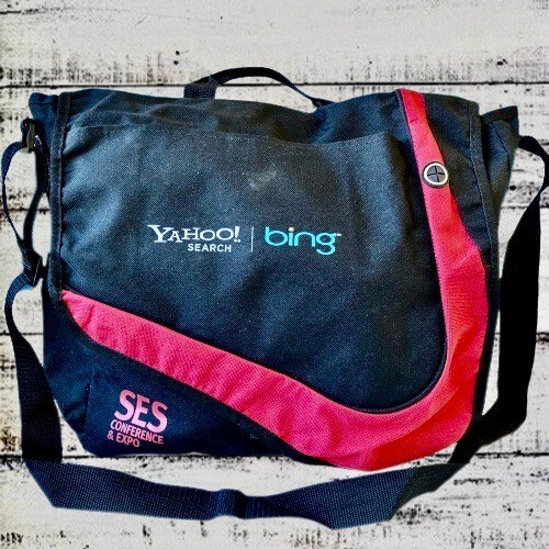 Messenger Bag YAHOO! SEARCH + BING Logo Conference & Expo by Leeds