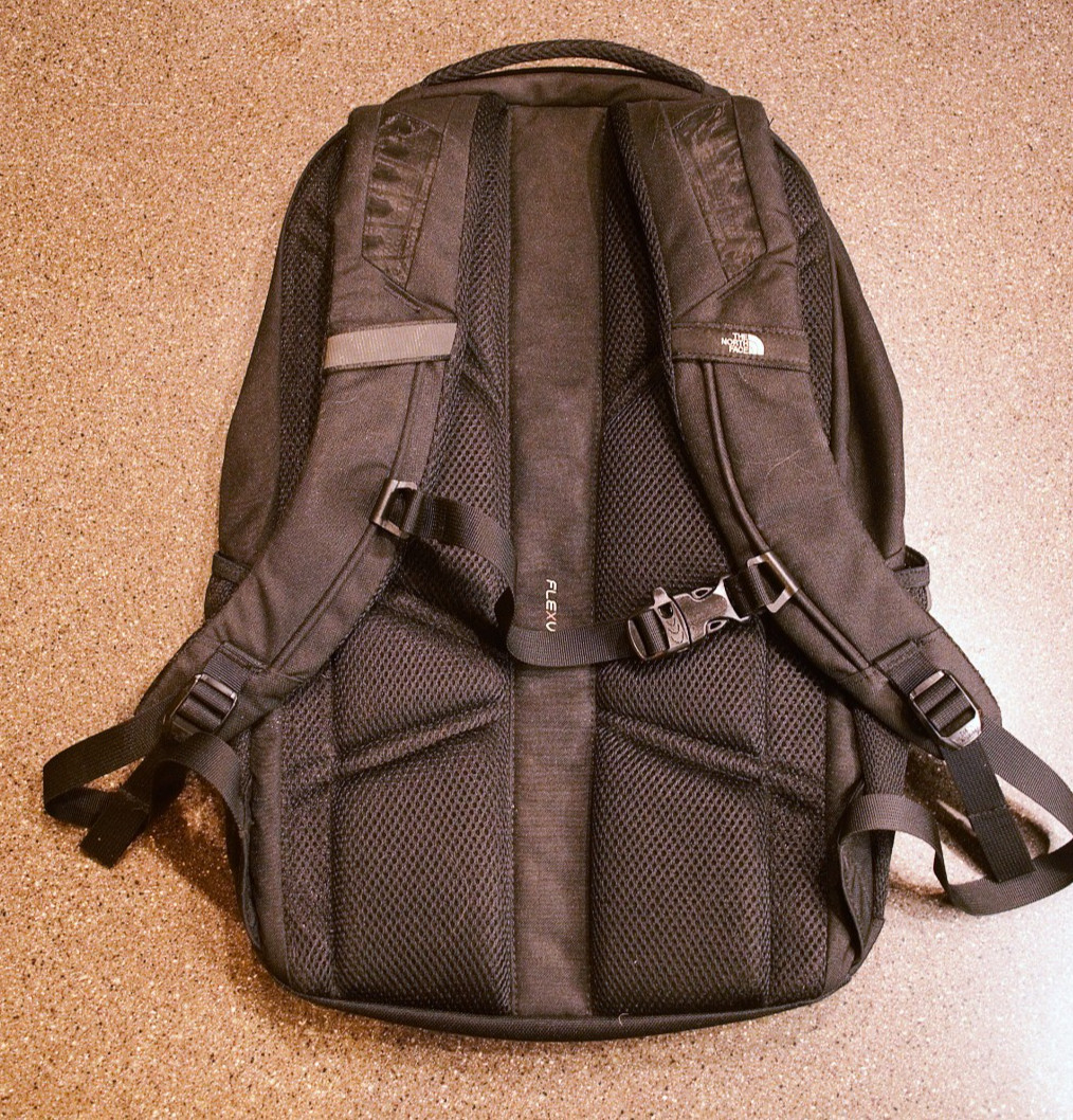 The North Face Connector Backpack Laptop Bag Black Wells Fargo Embroidery School