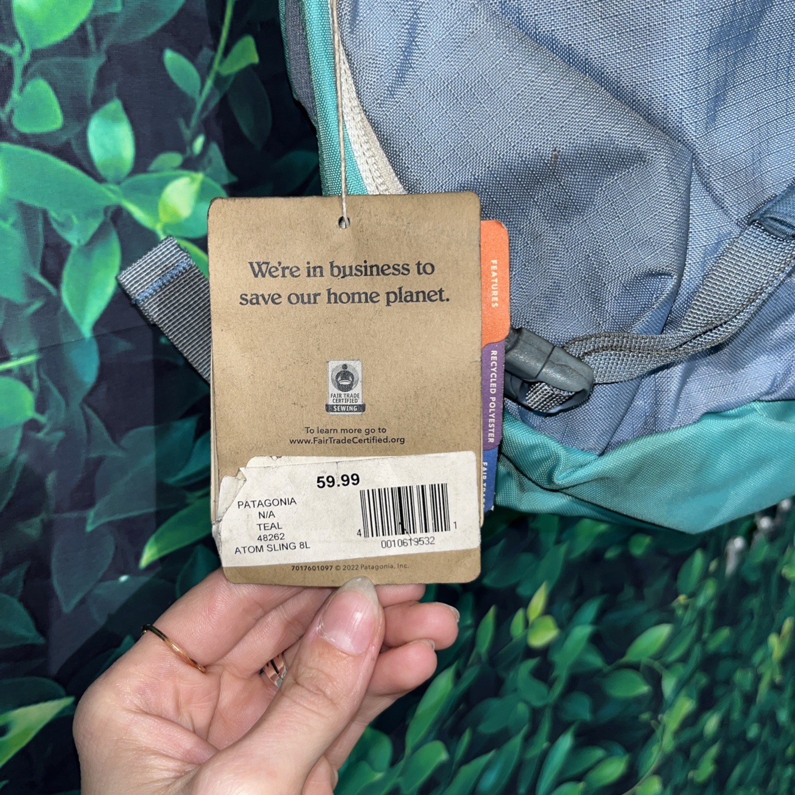 Patagonia Blue Atom Sling 8L With Defects