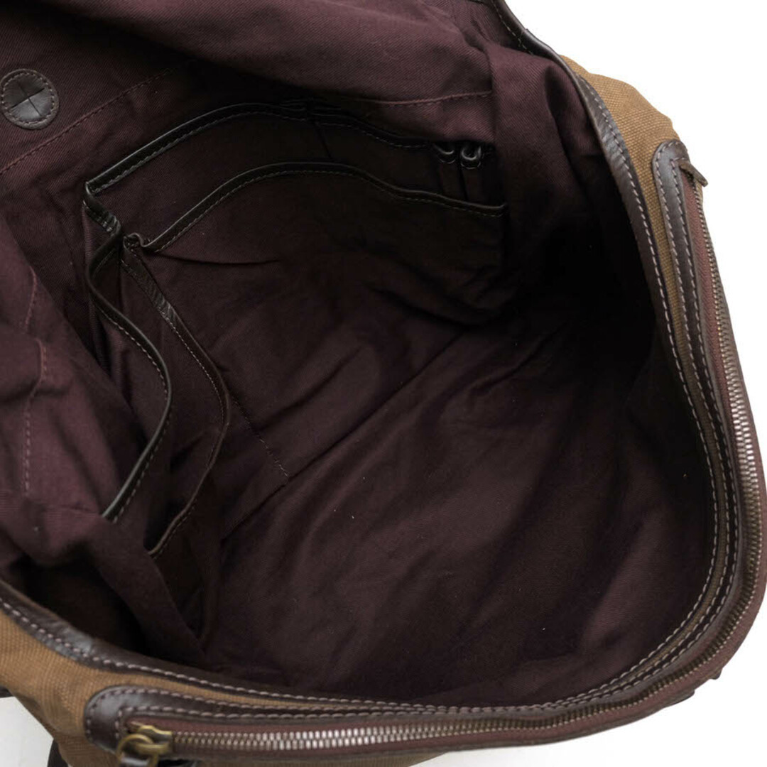 Dunhill Shoulder bag briefcase crossbody for men brown leather canvas 42×30×10cm