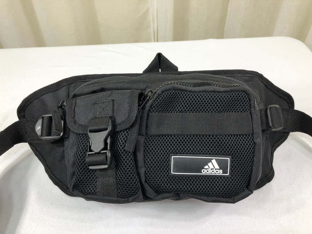 NEW Adidas Amplifier 2 Multipockets Crossbody Bag Black/White Polyester Unisex