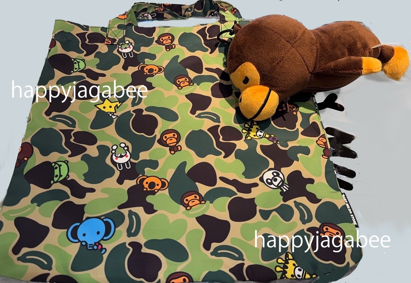 *A BATHNIG APE BABY MILO STORE BABY MILO PLUSH DOLL RECYCLE TOTE BAG AM20189335
