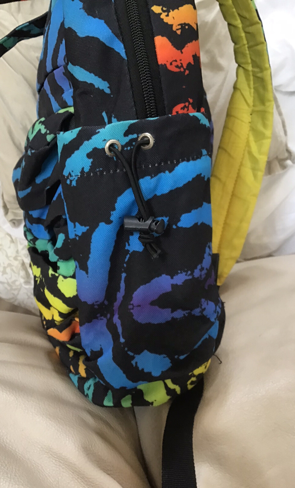 Puma Procat Radiate Multicolor Backpack Rainbow Tiger Stripes Zebra School