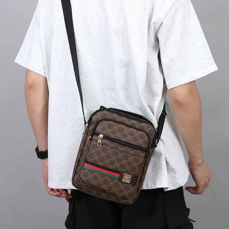 Men’s Multi-Pocket Crossbody Sling Messenger Bag for Travel & Daily