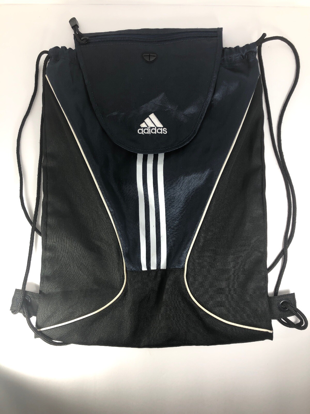 Adidas Black Navy Unisex Light Backpack Sackpack 18”X15”