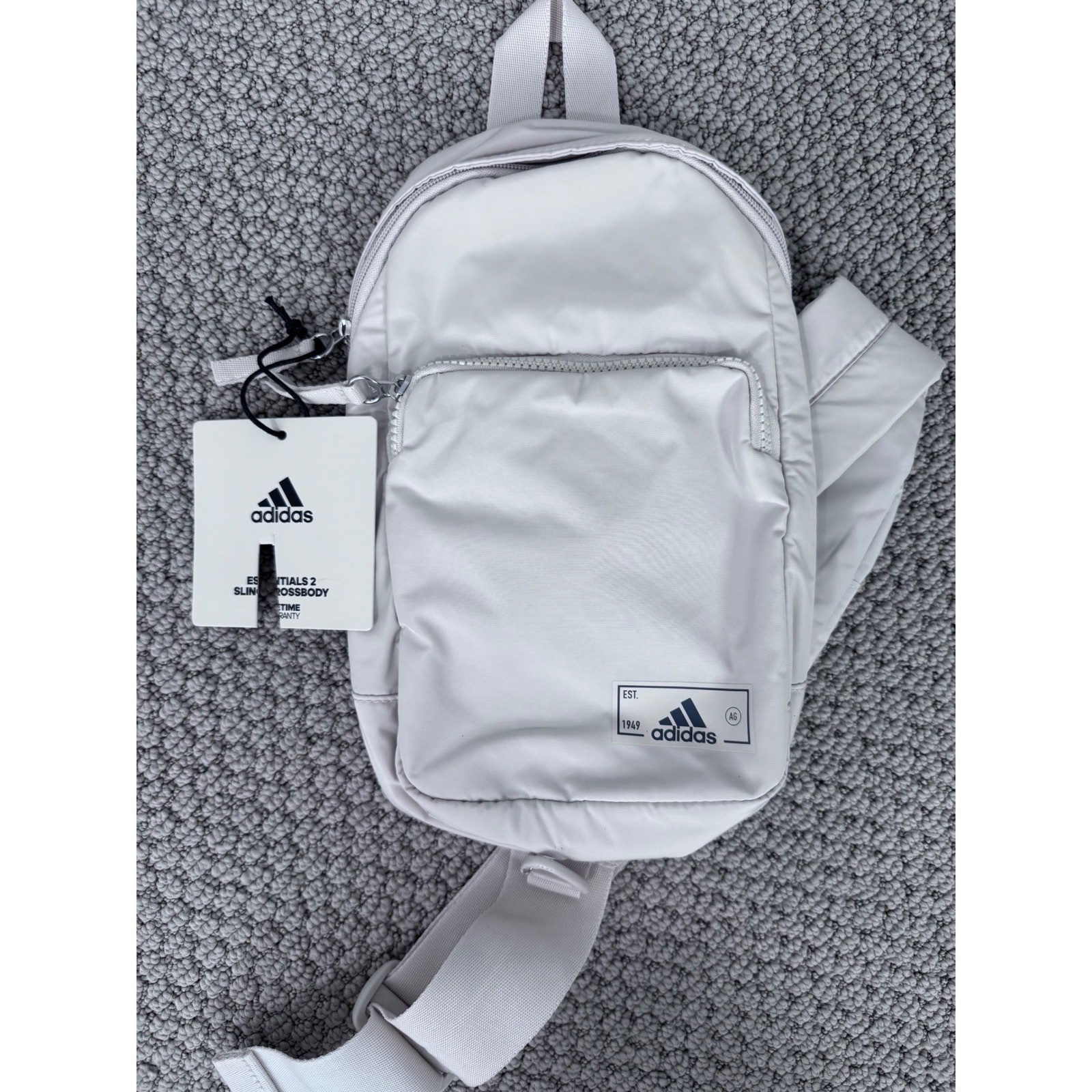 Adidas Essentials 2 Sling Crossbody Bag Alumina Beige Grey 5156410 NWT