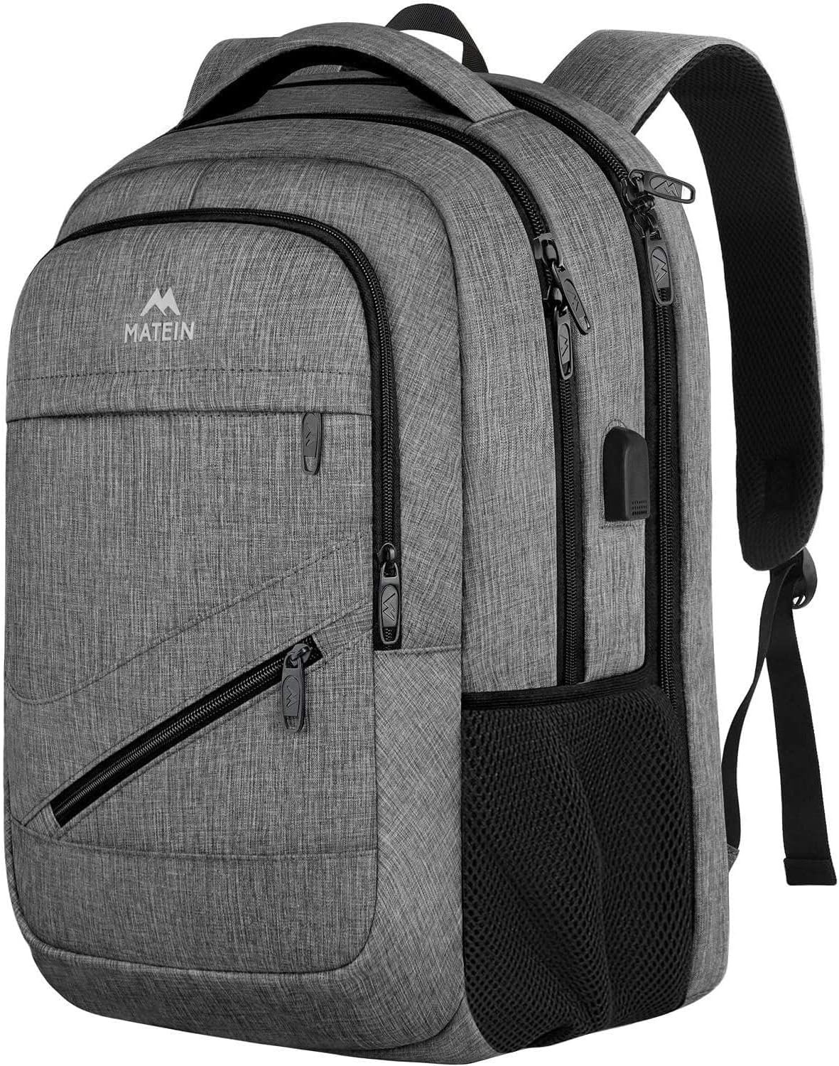 MATEIN 17″ Laptop Backpack TSA Approved Travel Work College Bag USB Port – NEW