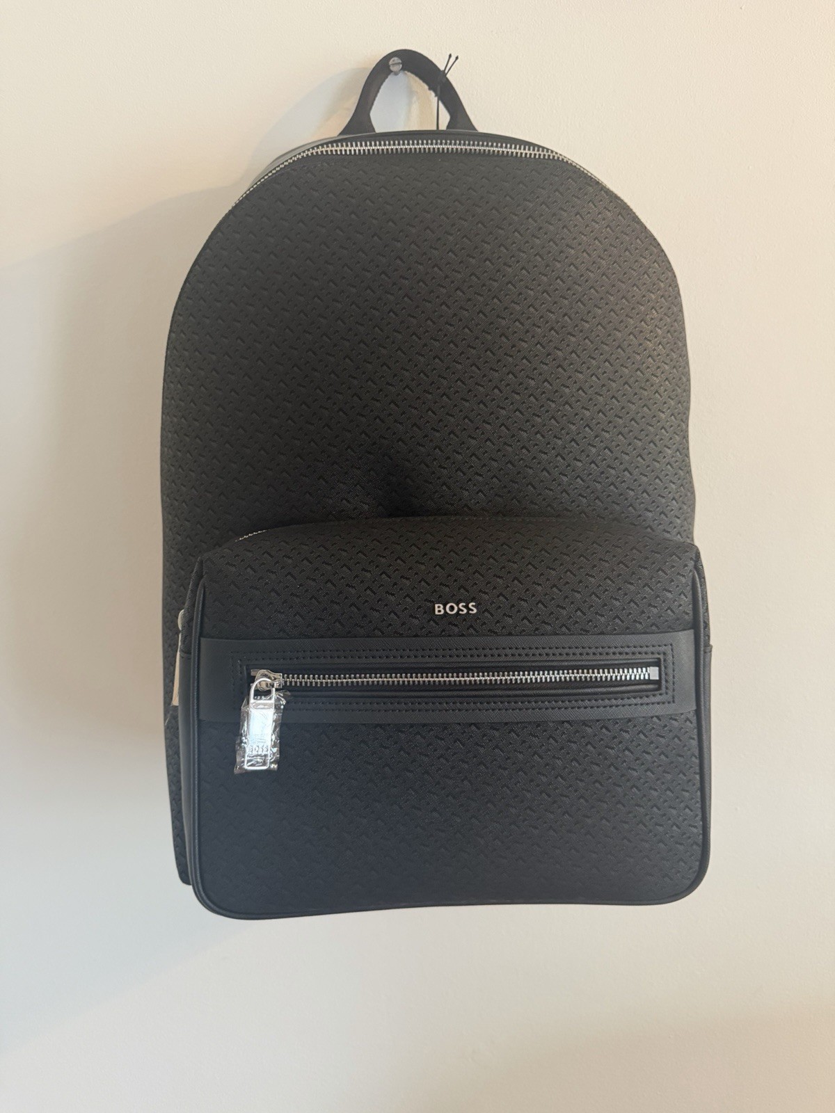 Boss Black Logo Hardware Backpack leather