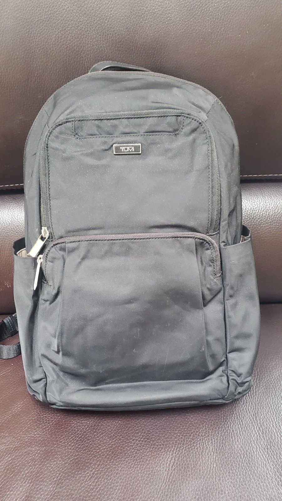 TUMI Backpack. Black. Nylon. Travel Daypack 16″× 11.5″x 5.5″