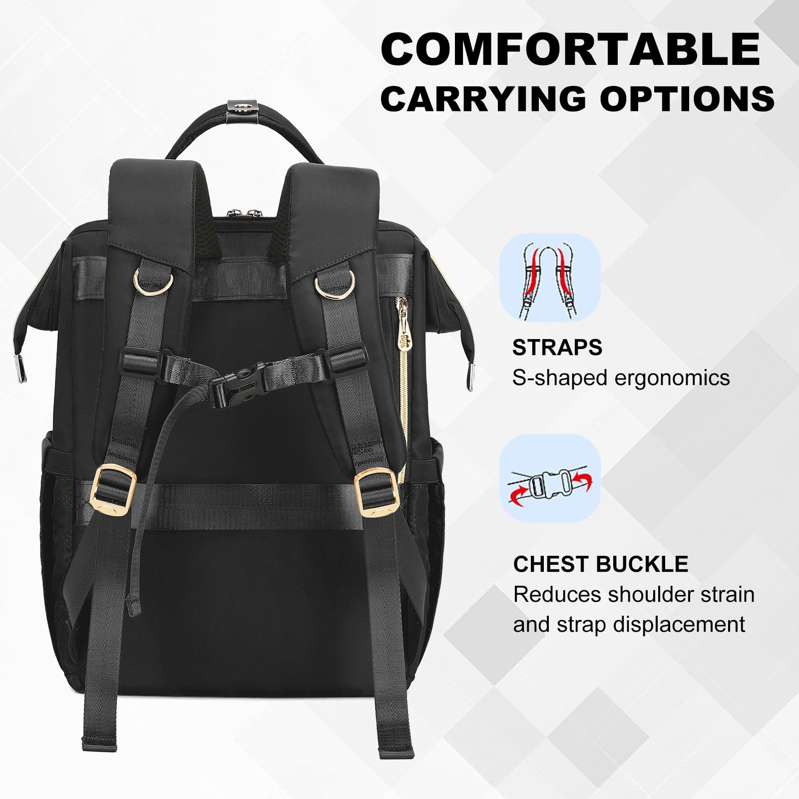 Lunch Backpack, 15.6 inch Laptop Backpack with Insulated Lunch Bag, Backpack …