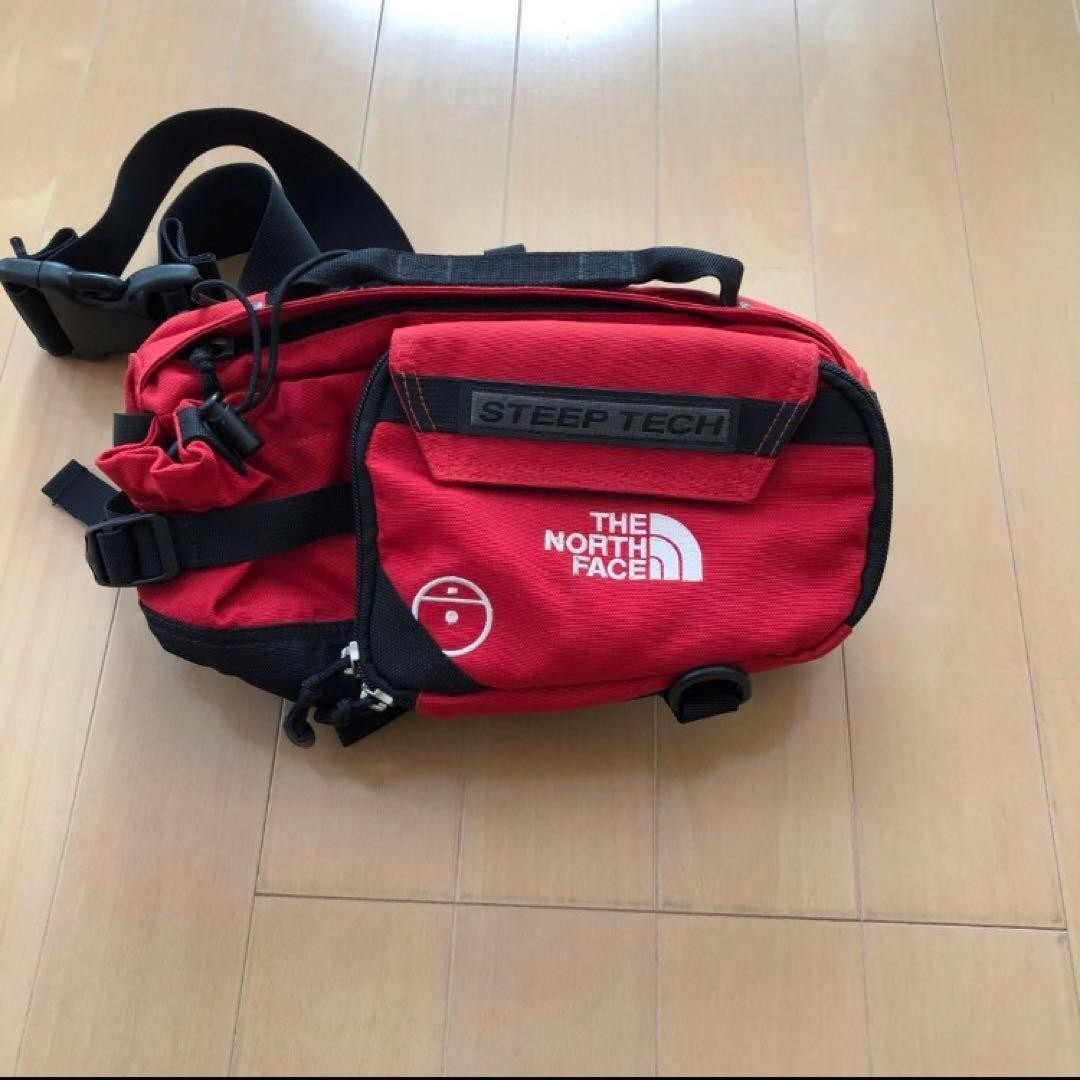 The North Face Steep Tech Waist Bag Red 50cm Used Discontinued model Capacity 5L