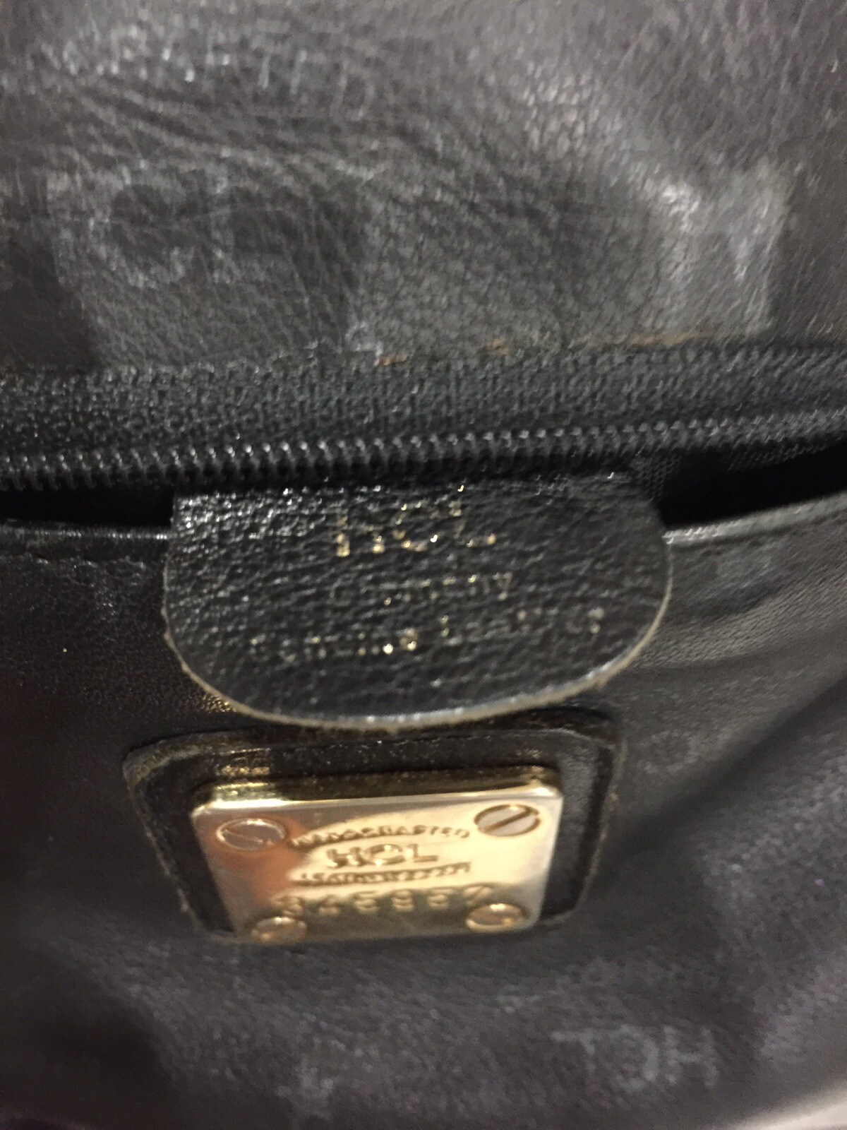 VTG❤️ Rare HCL Germany Triangle Backpack Made In Spain Black Leather EUC!