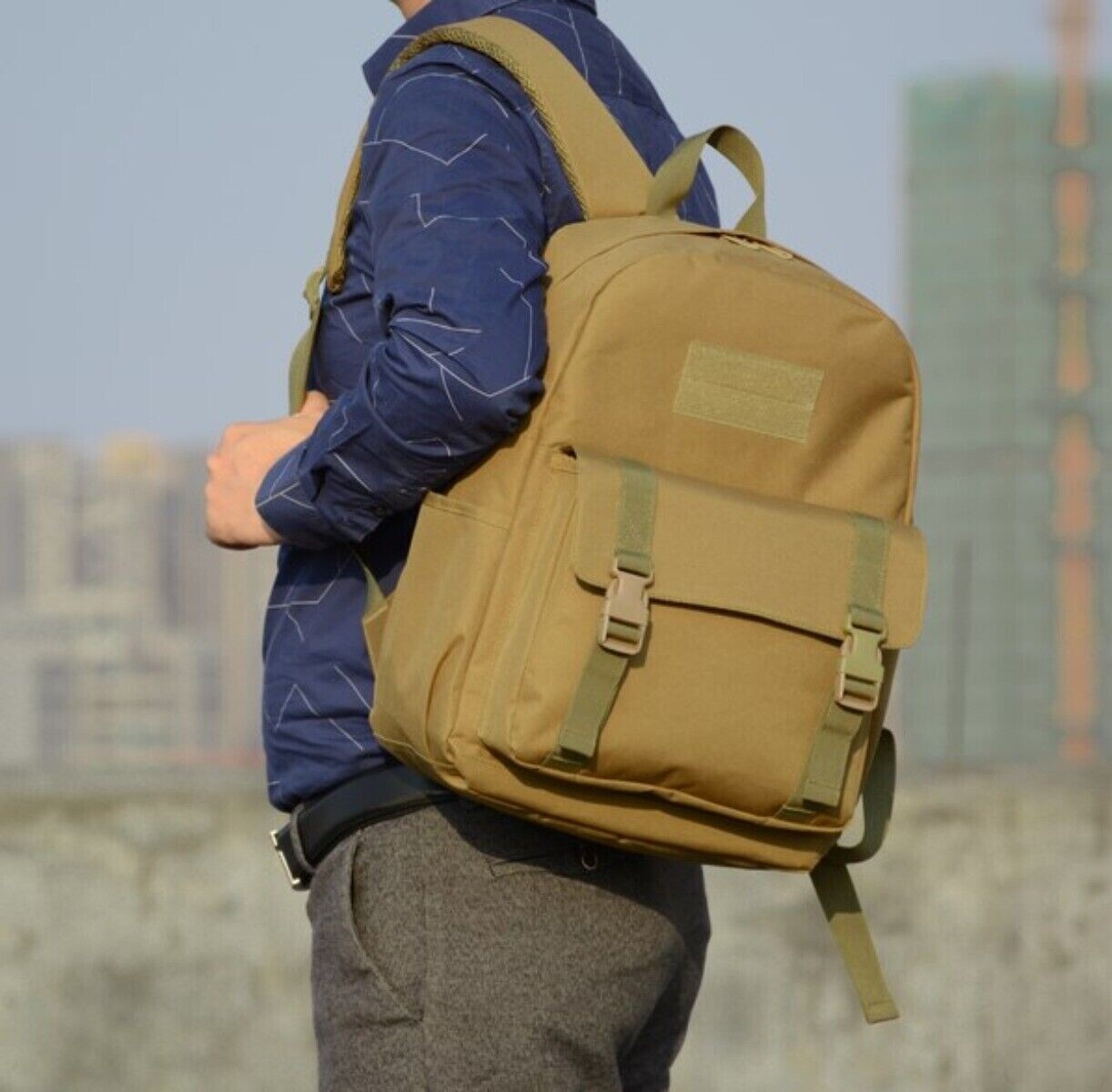 19L Green Backpack School Laptop Bookbag Travel Tactical Camping Rucksack Bag US