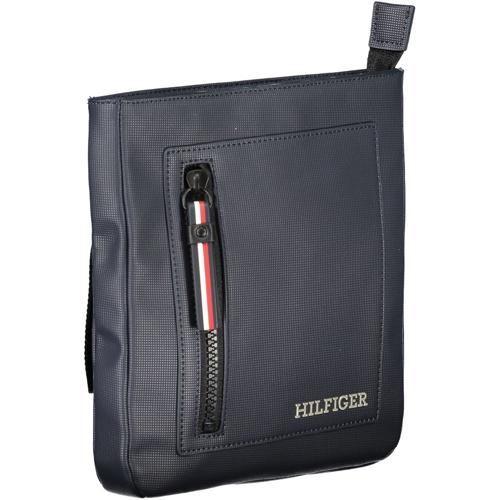 Tommy Hilfiger Navy Polyurethane Men’s Shoulder Bag 100% Authentic