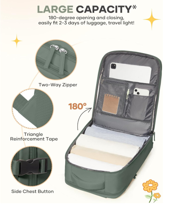 mochila de viaje avion para hombre mujer travel backpack impermeable senderismo.