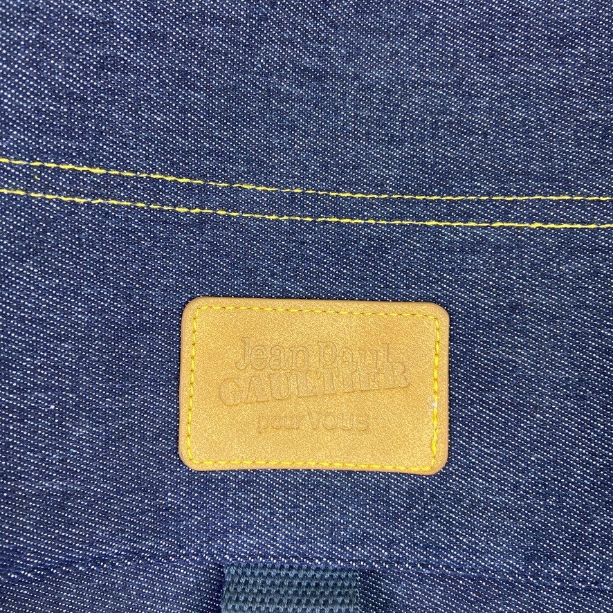 Jean Paul Gaultier Backpack Navy Blue Weekend Classic Dark Wash Denim Outdoors