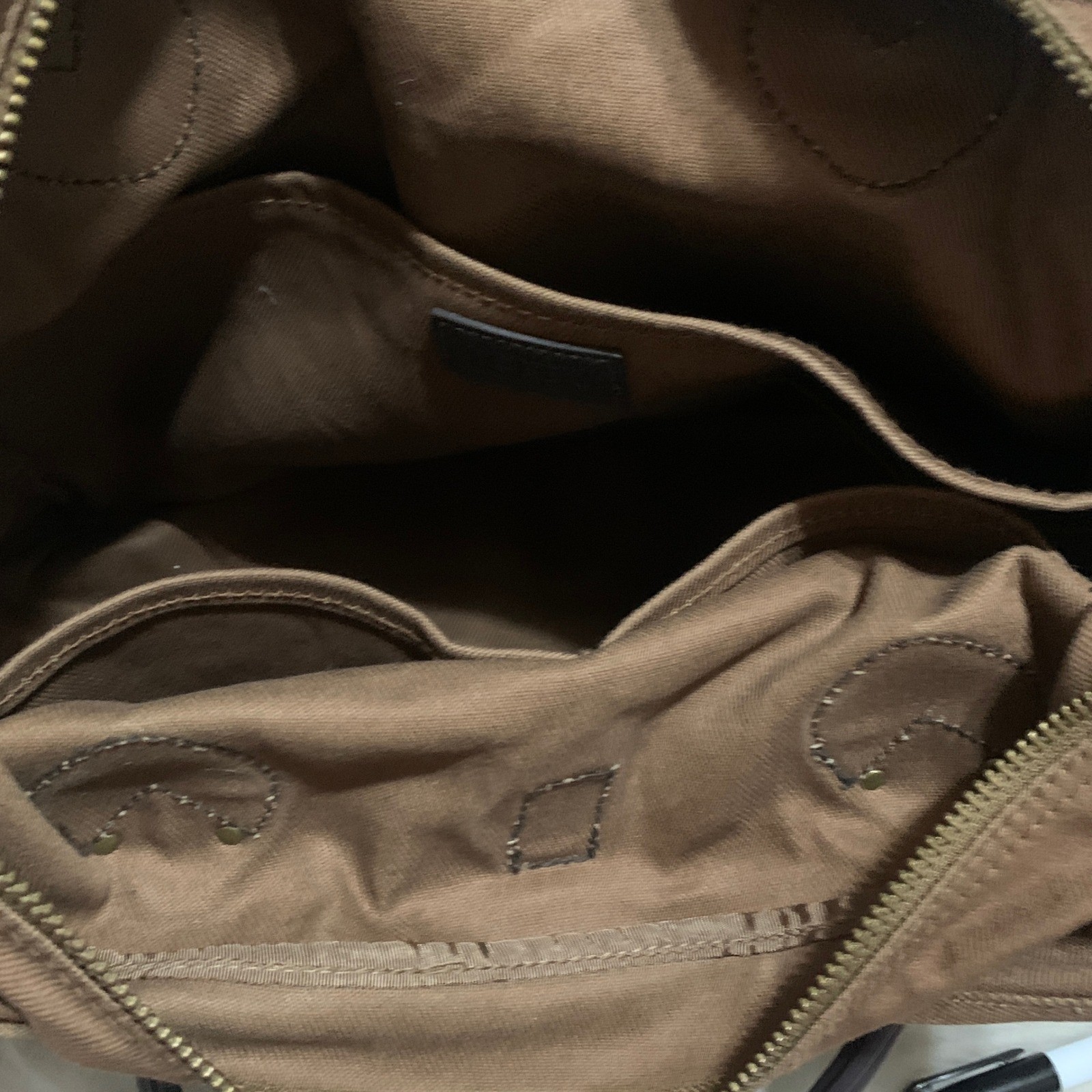 J. Crew Brown Canvas Messenger Bag Leather Trim Crossbody Satchel RN77388 Faw