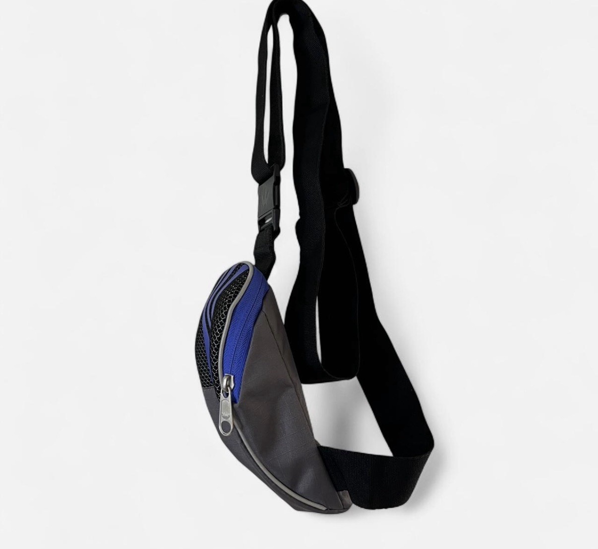 Adidas Sling Bag Blue / Grey / Black Reflective on Front Wore Once