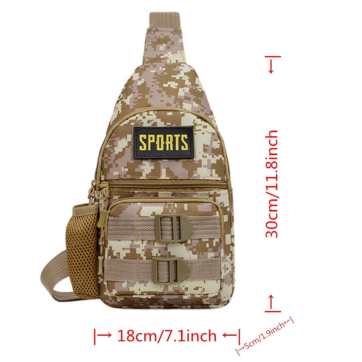 Nylon Fabric Men’S Cross-body Sling Bag Chest Bag Shoulder Bag