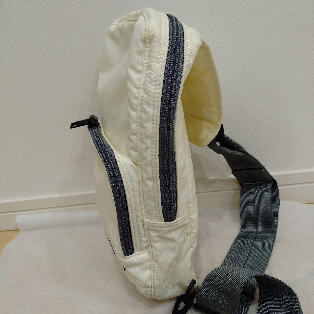 Authentic Porter Flash Shoulder Bag White 18cm x 32cm x 6cm Excellent Condition