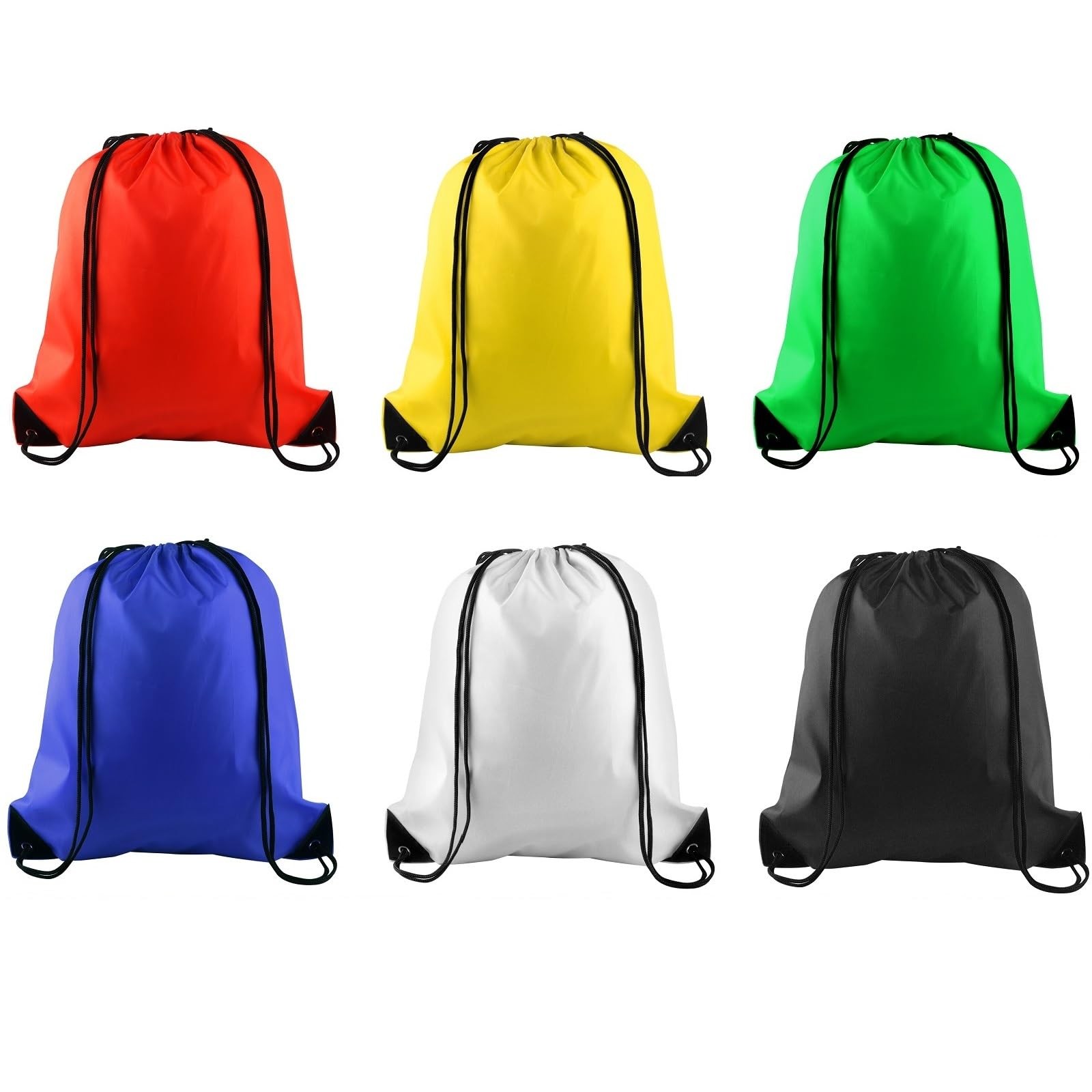 6 Pcs Drawstring Bags Bulk Drawstring Backpack String Backpack Cinch Sack Sport