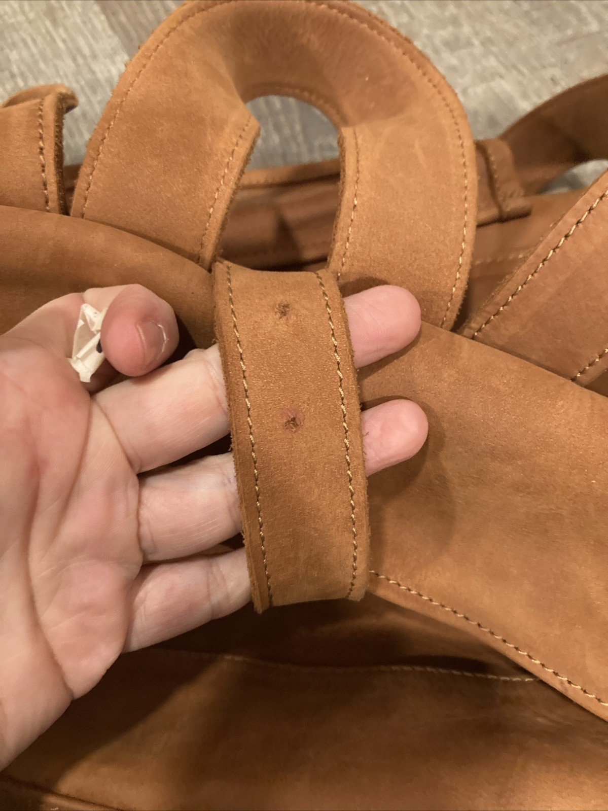 One Mill & Bull Roll Top Backpack Leather Tan Brown Bag