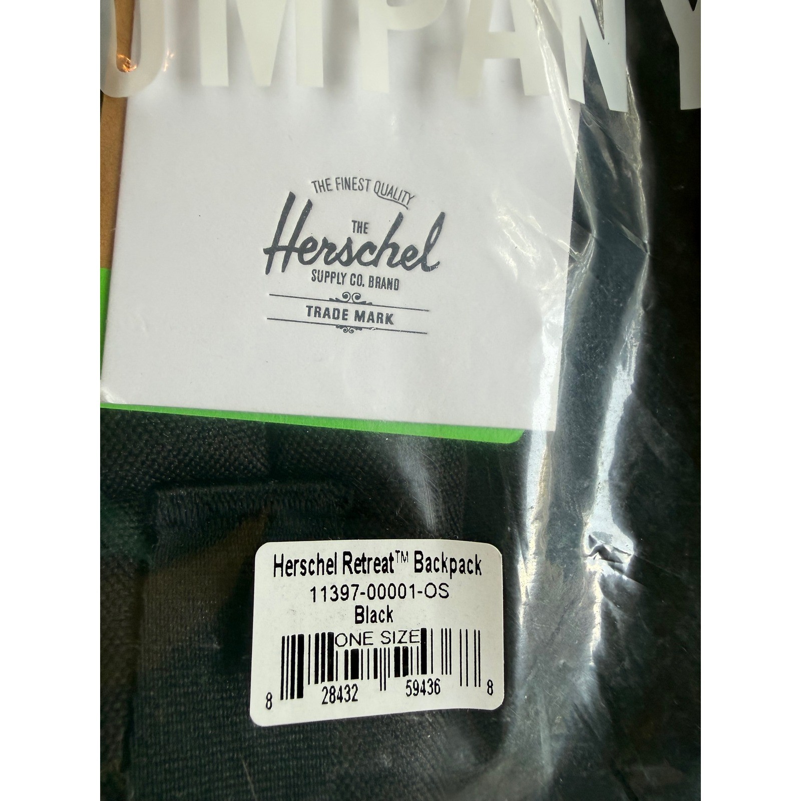 Herschel Retreat Backpack Black Brown Laptop Travel School Bag